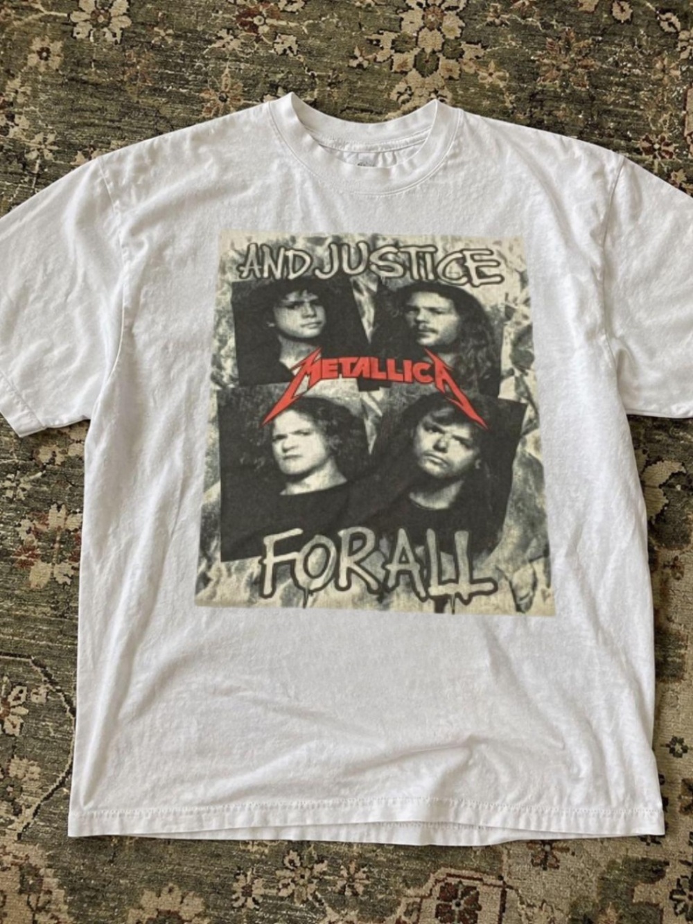 Gildan White Metallica 'And Justice For All' Graphic Tee